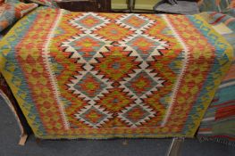 A good modern colourful Kilim rug, 176cm x 128cm.