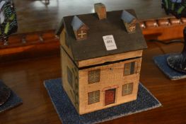 A painted cottage style tea caddy.