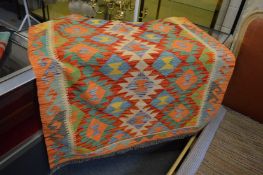 A good modern colourful Kilim rug, 177cm x 110cm.
