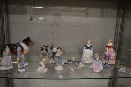 A collection of Copenhagen, Royal Doulton and other figures.