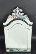 A VENETIAN EASEL MIRROR. 20ins high.
