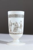 A GEORGIAN BACCHUS SPILL VASE. Signed on base. 11cms high.