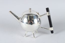 A CHRISTOPHER DRESSER DESIGN BALL TEAPOT.