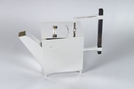 A LARGE CHRISTOPHER DRESSER DESIGN RECTANGULAR TEAPOT.