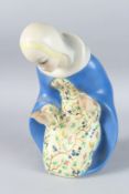 A LENCI CERAMIC FIGURINE OF THE MADONNA 1936. 26cms high.