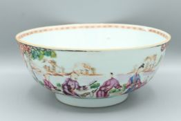 A SMALL CHINESE EXPORT PORCELAIN BOWL, CIRCA 1736 - 1791. 7.5ins diameter. Mandarin pattern in