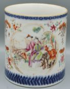 A LARGE CHINESE TANKARD with a Chinese scene. 5.5ins high. Circa 1740.