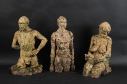 JOANNE THOMSON (1935-2024) Three ceramic life study figures largest 52cm