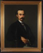 ATTRIBUTED TO WILHELM AUGUST RUDOLF LEHMANN (1819-1905) Portrait of a gentleman oil on canvas 90 x