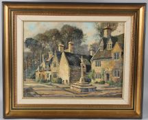 JAMES PRIDDEY RBSA SGA FRSA (1916-1980) 'The Cross Stanton, Gloucestershire' oil on canvas, signed