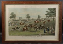 J HARRIS AFTER JAMES POLLARD Doncaster Races Race for the Great St Leger Stakes, 1836 set of four