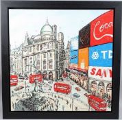 PHILIP BISSELL (b.1952) 'All Systems Go' Piccadilly Circus, London giclee print on canvas, number