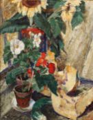 ALBERT LIPCZINSKI (1876-1974) Still life with melon, oil on panel, signed 75 x 59cm