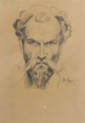 ALBERT LIPCZINSKI (1876-1974) Self portrait charcoal, signed 43 x 31cm