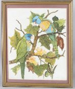 GERMANES Pair of Rainbow Lorikeets watercolour signed inscribed verso 34 x 27.5cm