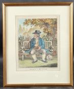 JAMES GILLRAY (1757-1815) 'Delicious Weather' coloured etching. published by H Humphrey 1808 26 x