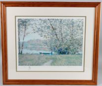 ANDERS GISSON 'Lakeside' colour print, 400/500 published by Ventura, blindstamped, signed in