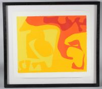 PATRICK HERON (1920-1999) 'Small Yellow 1973' screenprint 45/72 signed and dated '73 in pencil