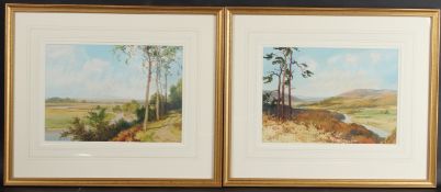 GEORGE TREVOR 'Burn's Walk on the Nith' and ''The Winding Nith' pair of watercolours, both signed,