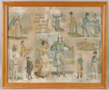 PICTORIAL WORLD 1882 'Sketched at the First Boat Race at Putney by Uncle Peter' colour print (a/f)