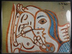 AFTER PABLO PICASSO 'Nu au Faubourg, St Honore' colour print, St Martin Imp Paris, 116 x 155cm