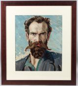 ALBERT LIPCZINSKI (1876-1974) Self portrait oil on panel, pre 1914 44 x 37cm
