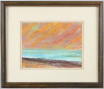DAVID MORGAN (20TH CENTURY) Seascape, oil on board inscribed verso, 14 x 18cm