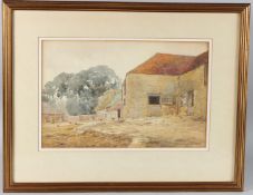 C W L DASHWOOD (19TH CENTURY) View of a farmyard, watercolour, signed, 23 x 36cm