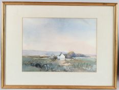 WADE (20TH CENTURY) Farmhouse in a marshy landscape, watercolour signed 26 x 36.5cm