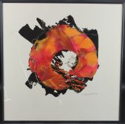 NOEL DYRENFORTH (b.1936) 'Approach' print, signed and dated '92, inscribed label verso 55 x 55cm