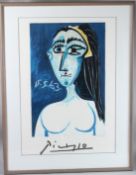 AFTER PABLO PICASSO 'Bust de femme nue face' limited edition poster from 'Collection of Marina