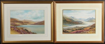 GEORGE TREVOR 'Loch Levan above Ballachulish' and another watercolour of Scottish Loch view, both