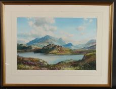 GEORGE TREVOR Mountain landscape, watercolour, signed, 35 x 53.5cm