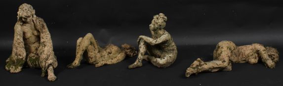 JOANNE THOMSON (1935-2024) Four ceramic life study figures largest 62cm