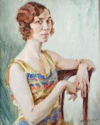 ALBERT LIPCZINSKI (1876-1974) Portrait of Elizabeth Yates oil on canvas, signed and dated 1927, 68 x