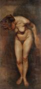 ALBERT LIPCZINSKI (1876-1974) Leaning Nude oil on canvas, believed to be his wife Elizabeth, 109 x