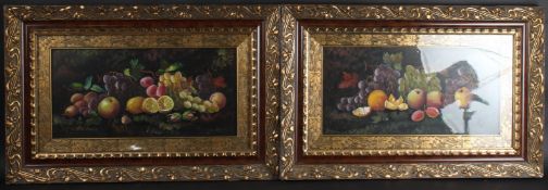 JAMES M. ARANDALE (19TH CENTURY) Still lives of fruit, pair of oils on board, signed in Art