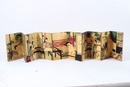 A CHINESE FOLDING EROTIC BOOK. 18cms X 11cms.