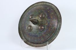 A VERY FINE AND UNUSUAL (dated 19th Century 1886) INDIAN KASHMIRI ENAMELLED AND GILDED COPPER