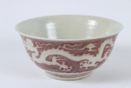 A CHINESE UNDERGLAZE RED AND WHITE 