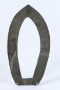 AN EARLY BRONZE BUDDHA STAND. 33cms long.