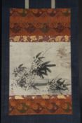 A JAPANESE SCROLL. Landscape with deer. VEDA KOCHE in a wooden box. PROVENANCE: Christies: 10th July
