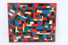 NEJAD DEVRIN (1923-1995) TURKISH. Abstract in many colours. Oil on canvas, unframed. Signed on the