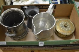 An unusual brass matchbook holder and other items.