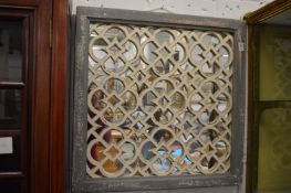 A pair of Moroccan style painted mirrors.