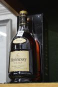 A one litre bottle of Hennessy Cognac.