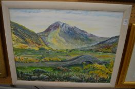 Shirley Kelly, Snowdonia, acrylic on canvas.
