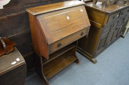 A small oak bureau.