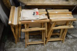 Five folding directors style chairs.