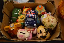 Novelty money boxes.